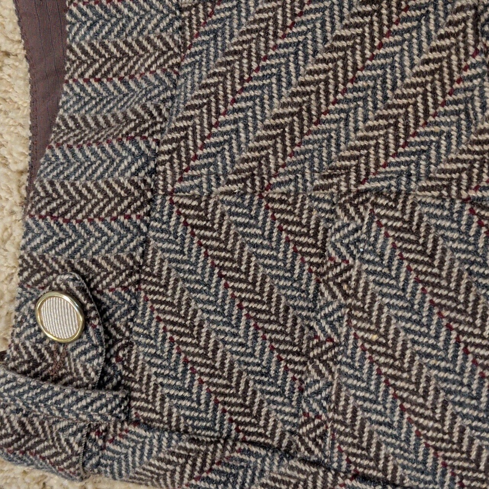 Emporio Armani Brown Herringbone Skirt 6 - Picture 4 of 5